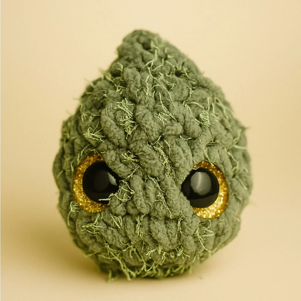 Handmade Crochet Green Nugget